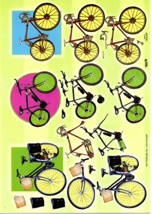 A4 Decoupage Sheet - Bikes / Bicycles (504305)